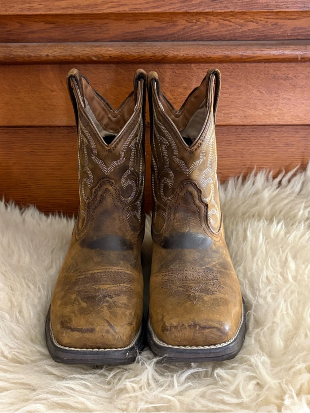 Ariat ‘Anthem Shortie II’ Waterproof Brown Leather Western Boots Like New - Picture 4 of 7